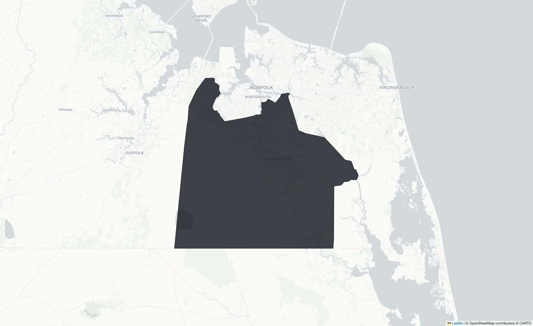 Map of Chesapeake