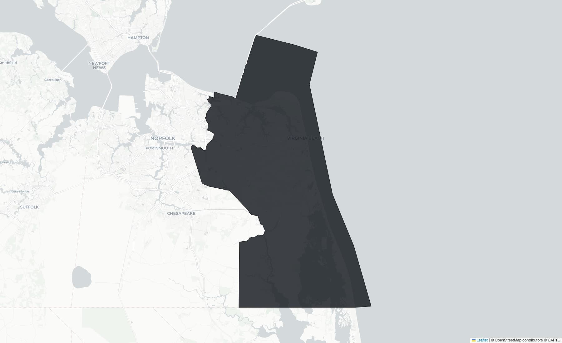 Map of Virginia Beach